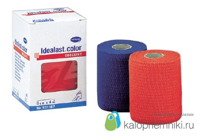 Idealast color cohesive - Когезивный бинт /голубой/: 4 м х 10 см  