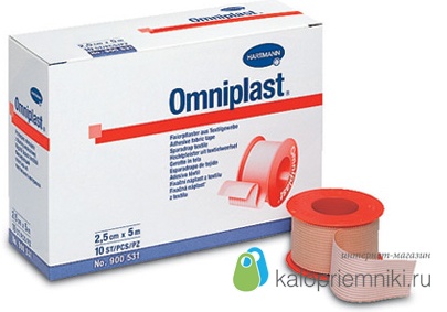 Omniplast (Омнипласт) - Пластырь из текстильной ткани /цвет кожи/: 5 м х 2,5 см