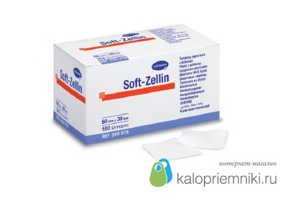 Soft-zellin - Спиртовые тампоны: 60 х 30 мм; 100 шт. 