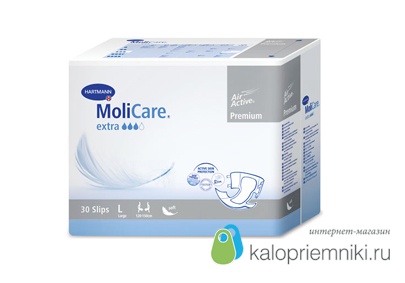 MoliCare Premium soft extra, воздухопроницаемые подгузники, размер L, 30 шт